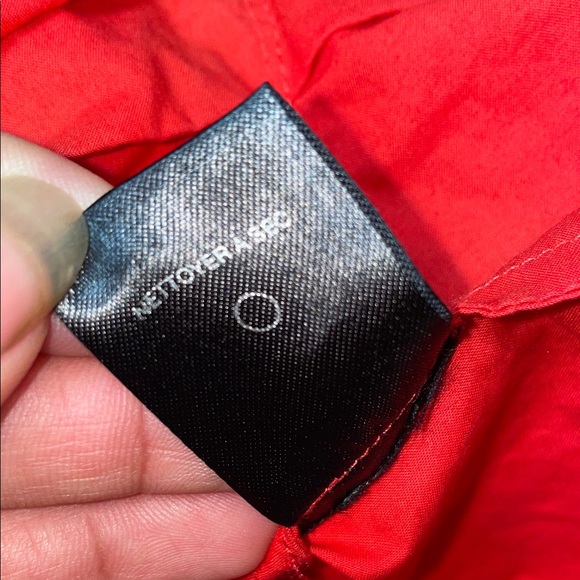 Red Ruffled Button-Up Dress - Picture 3 of 6